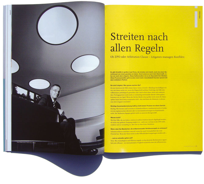 Detail of German Bar Association –<br/>Lawyers’ Magazine Career