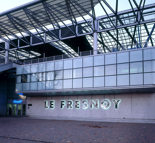 Detail of Le Fresnoy, studio national des arts contemporains –<br/>signage