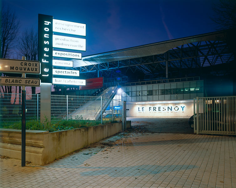 Detail of Le Fresnoy, studio national des arts contemporains –<br/>signage