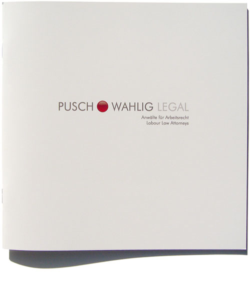 Detail of Pusch Wahlig Legal Brochure