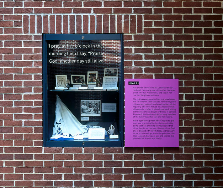 Detail of The Women's Library –<br/>Keeping Pace environmental graphics