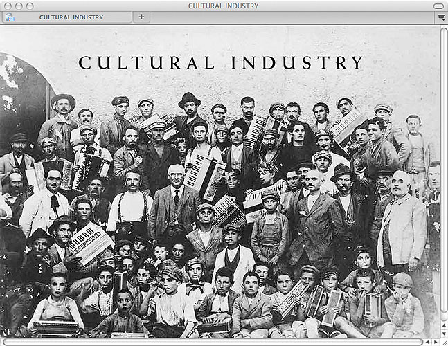 Detail aus Cultural Industry –<br/>Website