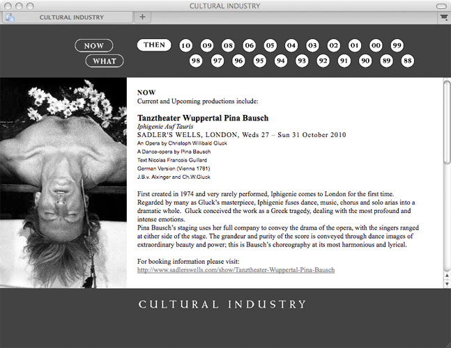 Detail of Cultural Industry –<br/>Website