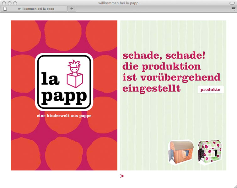 Detail aus la papp, Berlin –<br/>Website