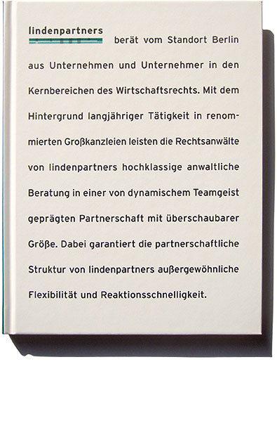 Detail of lindenpartners –<br/>Corporate Brochure